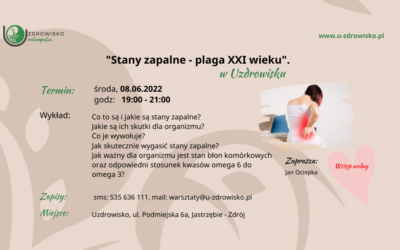 Wykład: Stany zapalne – plaga XXI wieku 8 czerwiec 19.00
