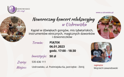 6 stycznia – Noworoczny Koncert relaksacyjny. Kąpiel w dźwiękach… z Wojtkiem